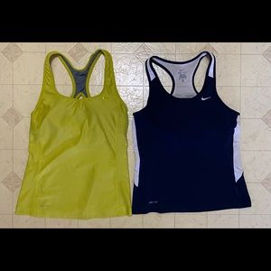 Nike Tank Tops with Built-in bra.